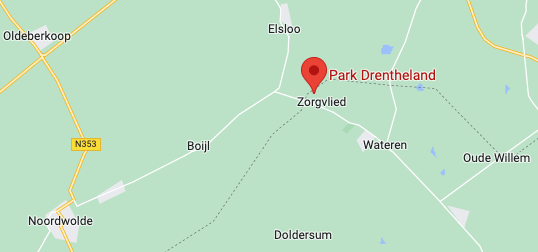 Google maps afbeelding van de regio rondom Park Drentheland